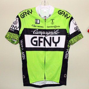 3/$88- new unworn GRAN FONDO NEW YORK GFNY 2015 Biemme neon green cycling jersey